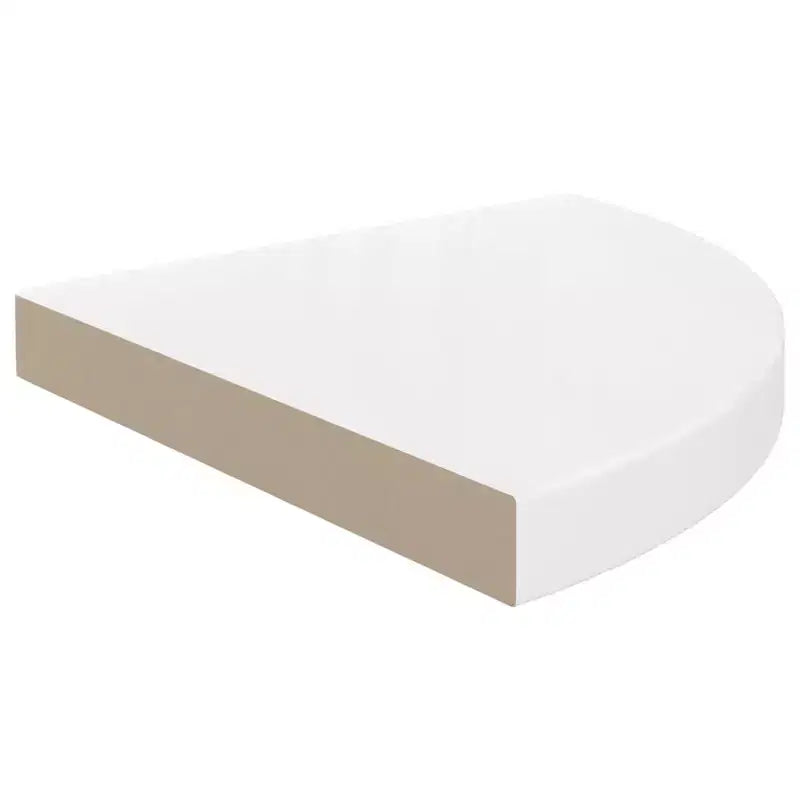 Mensola angolare Bianco lucido MDF a nido d'ape, metallo 35x35x3.8 cm
