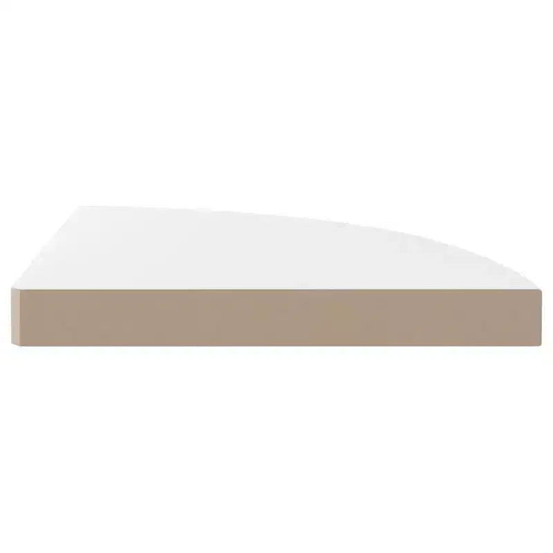 Mensola angolare Bianco lucido MDF a nido d'ape, metallo 35x35x3.8 cm
