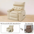 Poltrona Reclinabile Elettrica - Calore e Massaggio, Recliner Elettrico Regolabile Ergonomico in Pelle PU, Divano Singolo Imbottito, Poltrona Relax per Soggiorno