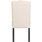 Confezione da 2 sedie da pranzo trapuntate Provence, beige