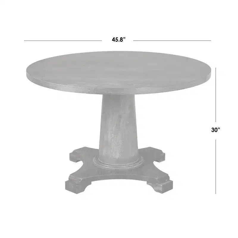 Set da pranzo Ariana tradizionale 5 pezzi con piedistallo, sedie imbottite, legno di gomma, tavolo con piedistallo