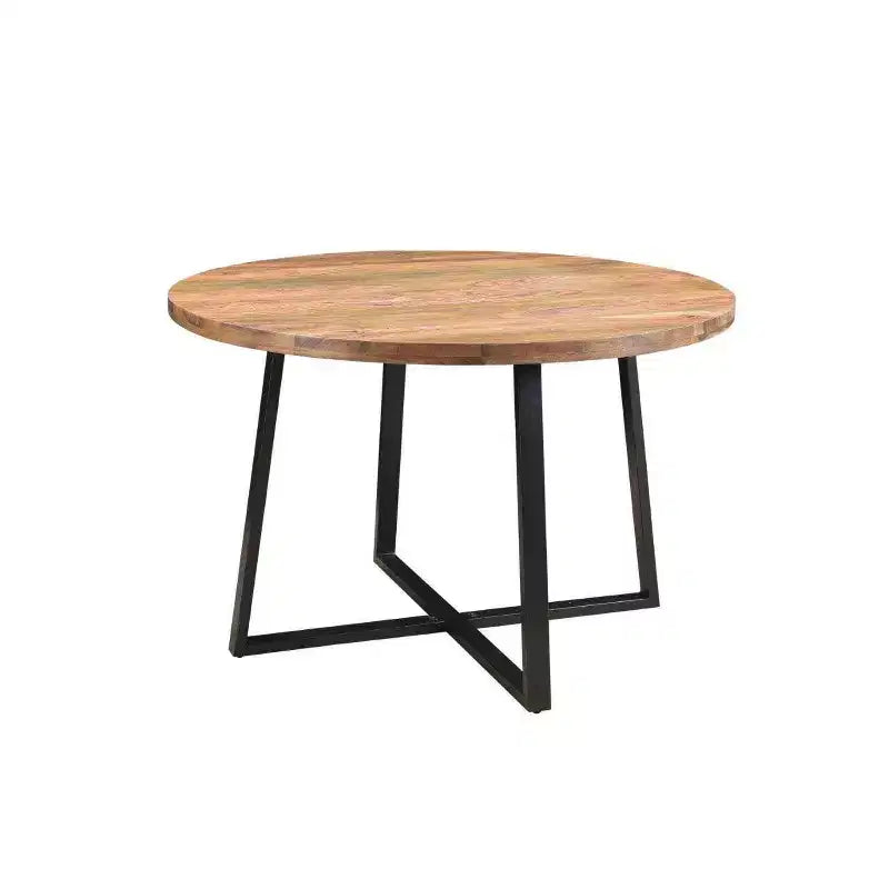 48" Blossom Round Sheesham Wood Dining Table Brown - Timbergirl: Handcrafted, Seats 4-6