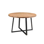 48" Blossom Round Sheesham Wood Dining Table Brown - Timbergirl: Handcrafted, Seats 4-6