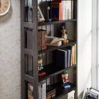 Libreria Kehoe Transizionale da 72" con 5 Ripiani e Dettagli in Metallo