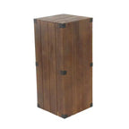 Set da 5 Tavolini con Piedistallo in Legno Stile Fattoria Marroni, Mobili d'Accento per Interni, Nessun Montaggio Richiesto