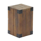 Set da 5 Tavolini con Piedistallo in Legno Stile Fattoria Marroni, Mobili d'Accento per Interni, Nessun Montaggio Richiesto