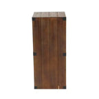 Set da 5 Tavolini con Piedistallo in Legno Stile Fattoria Marroni, Mobili d'Accento per Interni, Nessun Montaggio Richiesto