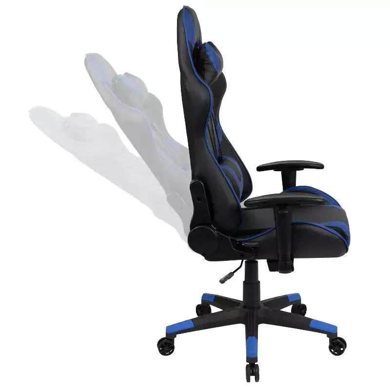 Scrivania da gaming con portabicchieri/gancio per cuffie e sedia reclinabile