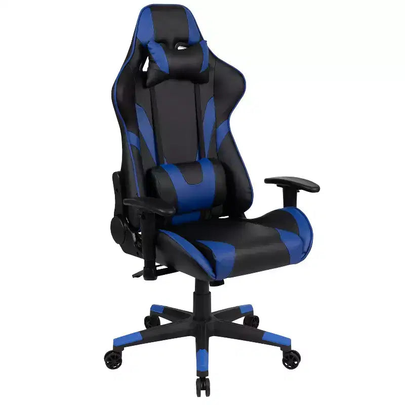 Scrivania da gaming con portabicchieri/gancio per cuffie e sedia reclinabile