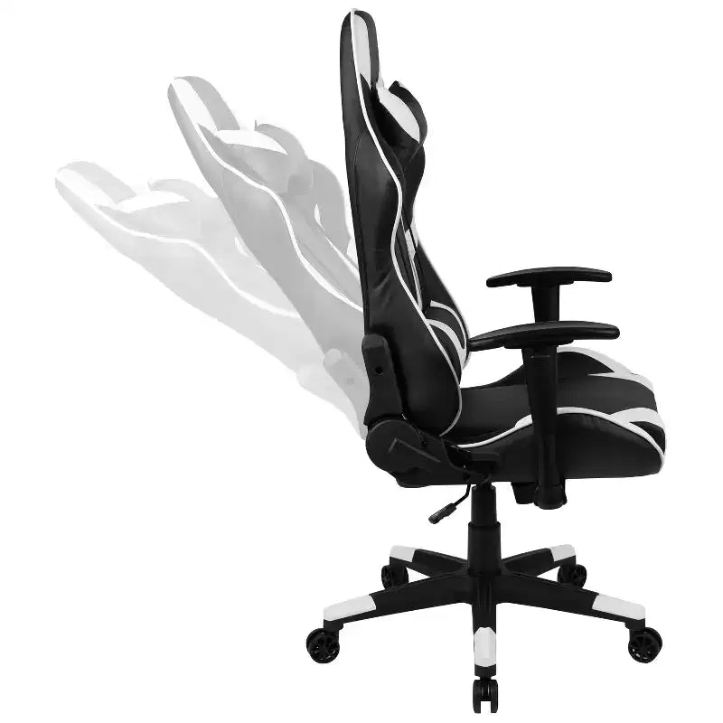 Scrivania da gaming con portabicchieri/gancio per cuffie e sedia reclinabile