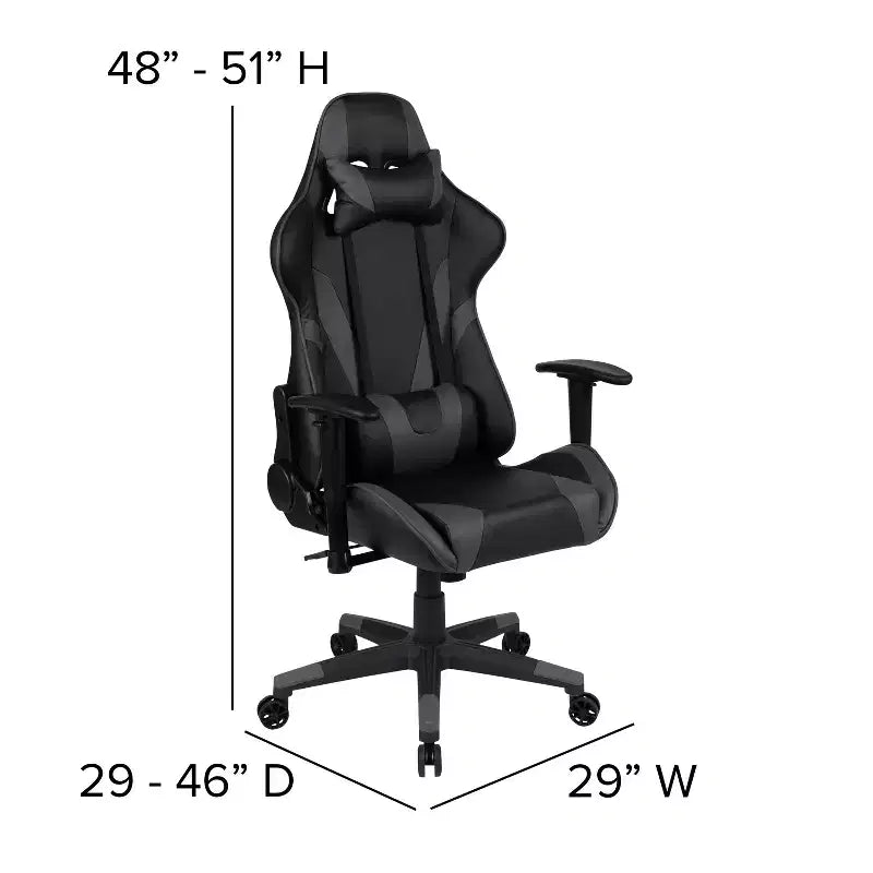 Scrivania da gaming con portabicchieri/gancio per cuffie e sedia reclinabile