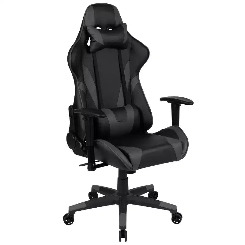 Scrivania da gaming con portabicchieri/gancio per cuffie e sedia reclinabile
