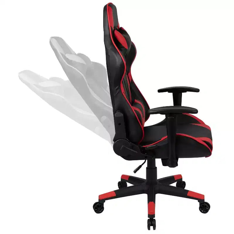 Scrivania da gaming con portabicchieri/gancio per cuffie e sedia reclinabile