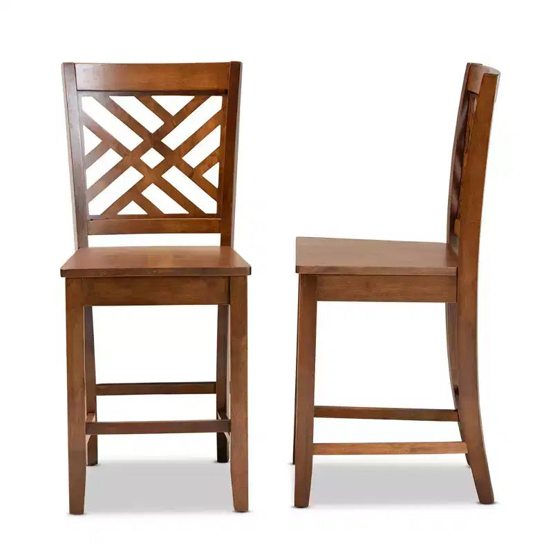 Set di 2 sgabelli da bancone Caron Wood