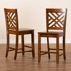 Set di 2 sgabelli da bancone Caron Wood